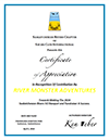 Saskatchewan Rivers Certificate of Appreciation