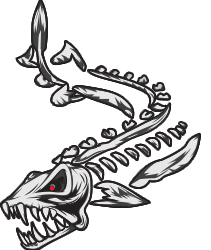 River Monster Sturgeon Fishing Logo